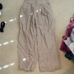 Abercrombie & Fitch Beige Linen Pants